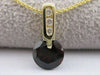 ANTIQUE 2.12CTW DIAMOND GARNET 14K YELLOW GOLD ART DECO PENDANT + CHAIN ##843