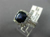 LARGE 2.23CT ROUND & BAGUETTE DIAMOND & SAPPHIRE 18KT WHITE GOLD ENGAGEMENT RING