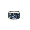 LARGE 2.31CT DIAMOND & AAA SAPPHIRE 18KT WHITE GOLD 3D WEDDING ANNIVERSARY RING