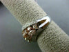 ESTATE LARGE 3.08CT DIAMOND 18KT WHITE & ROSE GOLD WAVE WEDDING ANNIVERSARY RING
