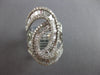 ESTATE EXTRA LARGE 1.56CT DIAMOND 14K WHITE GOLD ROUND & BAGUETTE LOVE KNOT RING