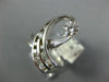 LARGE .71CT DIAMOND 14KT WHITE GOLD 3D SOLITAIRE LOVE KNOT INFINITY FUN RING