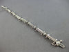 .75CT DIAMOND 14KT WHITE GOLD ROUND ETOILE FILIGREE SQUARE FUN TENNIS BRACELET