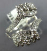 ESTATE WIDE .80CT DIAMOND 14KT WHITE GOLD INSERT WEDDING ANNIVERSARY RING #26107