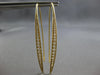 EXTRA LARGE 1.19CT DIAMOND 18K YELLOW GOLD GRADUATING LEVERBACK HANGING EARRINGS