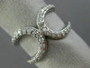 ESTATE WIDE .64CT DIAMOND 14KT WHITE GOLD 3D OPEN HUGS & KISSES FUN LOVE RING