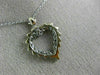 ESTATE .38CT DIAMOND 14KT WHITE GOLD 3D CLASSIC LOVE OPEN HEART PENDANT #18007