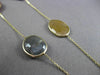 ANTIQUE 20.0CT EXTRA FACET MULTI COLOR SAPPHIRE 14KT YELLOW GOLD LARIAT NECKLACE