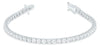 ESTATE LARGE 7.0CT DIAMOND 14KT WHITE GOLD 3D CLASSIC ROUND TENNIS BRACELET