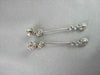 ANTIQUE LONG 1.77CT ROUND DIAMOND 14KT GOLD DROP HANGING EARRINGS ONE OF A KIND