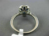ESTATE 3.0CT DIAMOND & AAA SAPPHIRE 14K WHITE GOLD HALO FILIGREE ENGAGEMENT RING