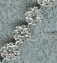 5.3CT DIAMOND 18KT WHITE GOLD 3D CLASSIC MULTI FLOWER ETERNITY TENNIS BRACELET