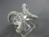 ESTATE LARGE 1.50CT DIAMOND 18K WHITE GOLD PAVE DOUBLE HORSE SHOE LUCKY FUN RING