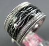 WIDE .45CT DIAMOND & BLACK ENAMEL 18KT WHITE GOLD ETERNITY COMFORT FIT FUN ING