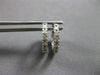 ESTATE SMALL .20CT DIAMOND 14KT WHITE GOLD FILIGREE HUGGIE HOOP EARRINGS #27900