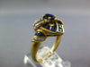 WIDE 2.66CT DIAMOND & AAA SAPPHIRE 18KT YELLOW GOLD OVAL TWO ROW SWIRL LOVE RING
