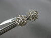 ESTATE .40CT DIAMOND 14KT WHITE GOLD 3D CLASSIC CLUSTER SNOWFLAKE STUD EARRINGS