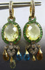 12.30CT DIAMOND & AAA MULTI GEMS 14KT YELLOW GOLD FILIGREE FUN HANGING EARRINGS