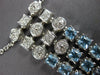 EXTRA LARGE 26.54CT DIAMOND & AAA AQUAMARINE 14KT WHITE GOLD MULTI ROW NECKLACE