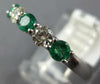 .68CT DIAMOND & AAA EMERALD 14K WHITE GOLD SHARED PRONG 5 STONE ANNIVERSARY RING