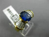 ESTATE WIDE 2.71CT DIAMOND & AAA OVAL SAPPHIRE 14KT YELLOW GOLD ENGAGEMENT RING