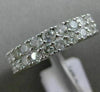 ESTATE 1.50CT DIAMOND 14KT WHITE GOLD TWO ROW CLASSIC WEDDING ANNIVERSARY RING