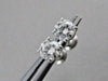 ESTATE .45CT ROUND DIAMOND 14KT WHITE GOLD 3D SCREW BACK STUD EARRINGS #21271