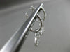 ESTATE .47CT DIAMOND 18K WHITE GOLD 3D FLOWER CIRCLE OF LIFE HUGGIE EARRINGS VVS