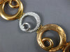 EXTRA LARGE & LONG 1.10CT DIAMOND 18KT 2 TONE GOLD SWIRL TOGGLE ITALIAN BRACELET