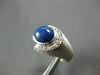 4.6CT DIAMOND & AAA STAR SAPPHIRE 14KT WHITE GOLD MATTE & SHINY MENS RING #27687