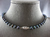 ESTATE LONG AAA TAHITIAN PEARL 14KT WHITE GOLD FILIGREE 7MM LOVE NECKLACE #27956