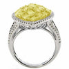 LARGE 3.22CT WHITE & FANCY YELLOW DIAMOND 18KT 2 TONE GOLD MULTI SHAPE FUN RING