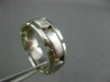 ESTATE WIDE 14KT WHITE GOLD SOLID BRICK LOOK MENS WEDDING RING HANDSOME!! #1007