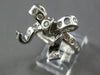 ESTATE LARGE .55CT DIAMOND 14KT WHITE GOLD 3D CLASSIC ETOILE BOW FUN RING
