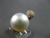 LARGE .77CT DIAMOND & AAA SOUTH SEA PEARL 18KT ROSE GOLD 3D DOME SHAPE FUN RING