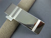 ESTATE LARGE 14KT WHITE GOLD 3D CLASSIC RECTANGULAR ENGRAVABLE MONEY CLIP #952
