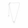 ESTATE .21CT DIAMOND 14KT WHITE GOLD 3D ROUND CLASSIC HEART LOVE NECKLACE