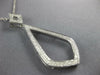 ESTATE LARGE .39CT DIAMOND 18KT WHITE GOLD 3D TEAR DROP DOUBLE ROW FUN PENDANT