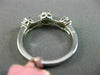 ESTATE .85CT ROUND & BAGUETTE DIAMOND 18KT WHITE GOLD 3 FLOWER ANNIVERSARY RING