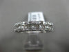 ESTATE 1.0CT ROUND & BAGUETTE DIAMOND 18K WHITE GOLD 3D WEDDING ANNIVERSARY RING
