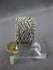WIDE .65CT DIAMOND 14KT WHITE GOLD FILIGREE DOUBLE WAVE WEDDING ANNIVERSARY RING