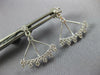 ESTATE .94CT DIAMOND 18KT WHITE GOLD CLASSIC CROWN JACKET HANGING EARRING SET
