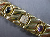 LARGE 8.83CT DIAMOND & AAA MULTI COLOR GEM 14KT YELLOW GOLD CUFF BRACELET #27930