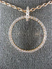 ESTATE .41CT DIAMOND 18KT ROSE GOLD 3D CLASSIC CIRCLE OF LIFE FUN PENDANT