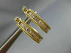 ESTATE .50CT DIAMOND 14KT YELLOW GOLD 3D HOOP CHANNEL HUGGIE EARRINGS #20942