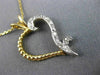 ESTATE .17CT DIAMOND 14K TWO TONE GOLD CLASSIC FILIGREE OPEN HEART PENDANT 21495