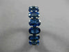 ESTATE LARGE 12.45CT AAA OVAL SAPPHIRE 14K WHITE GOLD ETERNITY ANNIVERSARY RING
