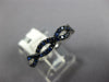 ESTATE 1.15CT AAA SAPPHIRE 18KT WHITE GOLD 3D INFINITY ETERNITY LOVE RING