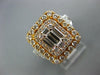 LARGE 1.91CT DIAMOND 18KT WHITE & ROSE GOLD 3D ROUND & BAGUETTE ANNIVERSARY RING