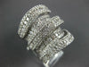 EXTRA LARGE 4.96CT DIAMOND 18KT WHITE GOLD MULTI BAND ANNIVERSARY COCKTAIL RING